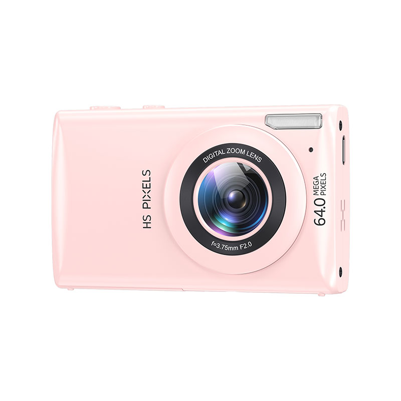 4K Digital Camera Kids Camera Portable Vintage Small Camera for Beginner Teens Students Boys Girls Pink 2